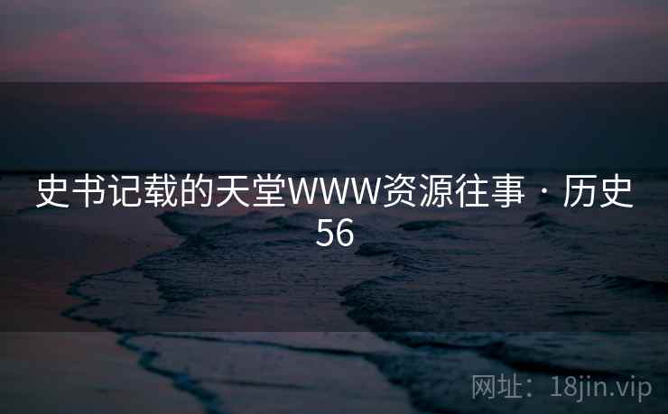史书记载的天堂WWW资源往事 · 历史56